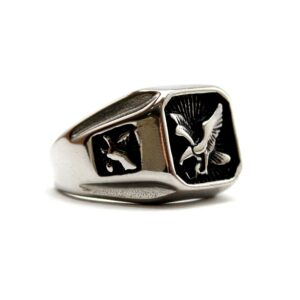 Anillo Águila Imperial en plata, diseño exclusivo de águila de lujo
