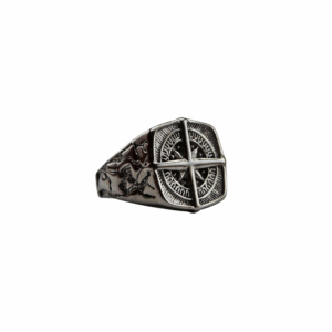 Anillo Brújula Plateada